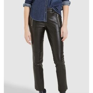 Marc Aurel Vegan Leather Pants Side Zip Pockets XL